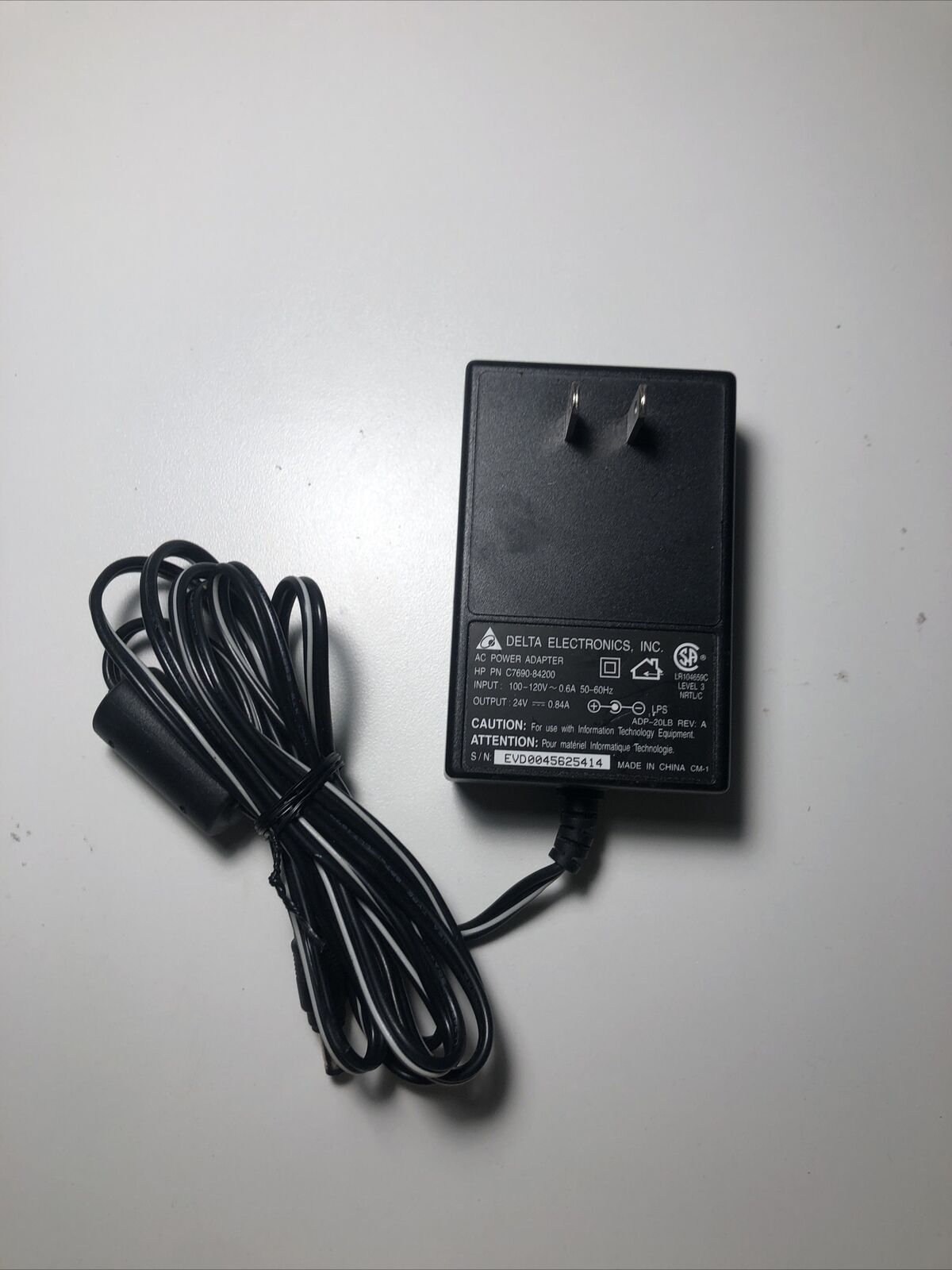 *Brand NEW*Delta Electronics Inc. C7690-84200 24V-.84A AC Adapter POWER Suppl